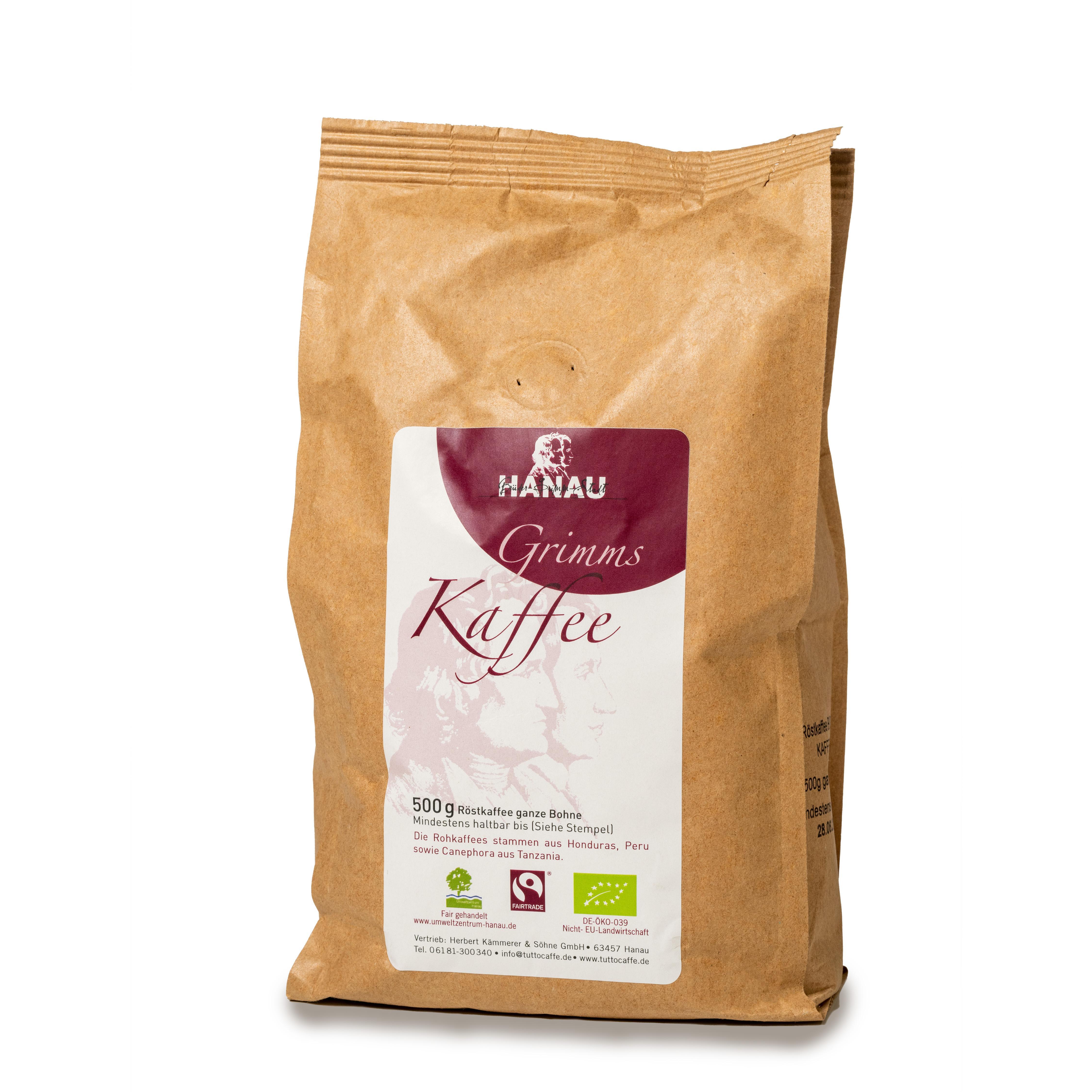 Grimms Kaffee Bio/Fairtrade 500g - Ganze Bohne